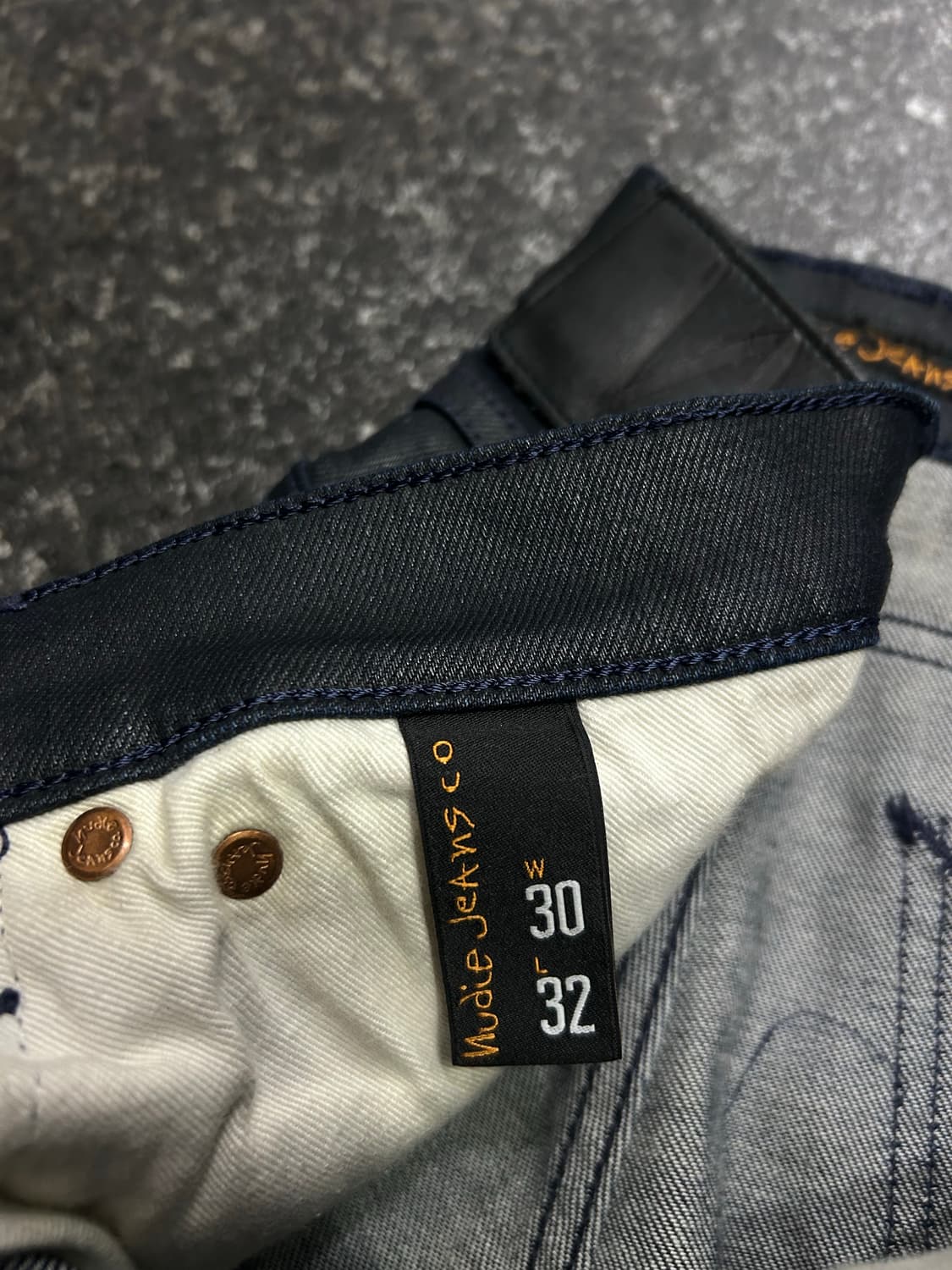 누디진(Nudie Jeans) 세미스판 블랙 코팅 데님 청바지 30~32 상품이미지5