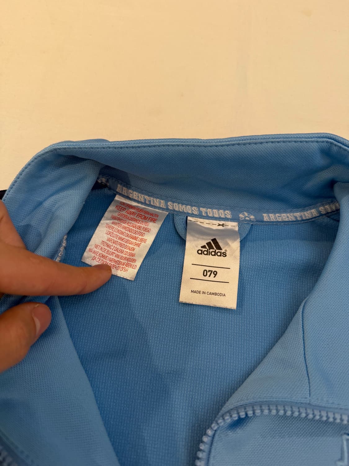 아디다스 15-16 아르헨티나 국대 메시 트랙탑 져지 블루 상품이미지5