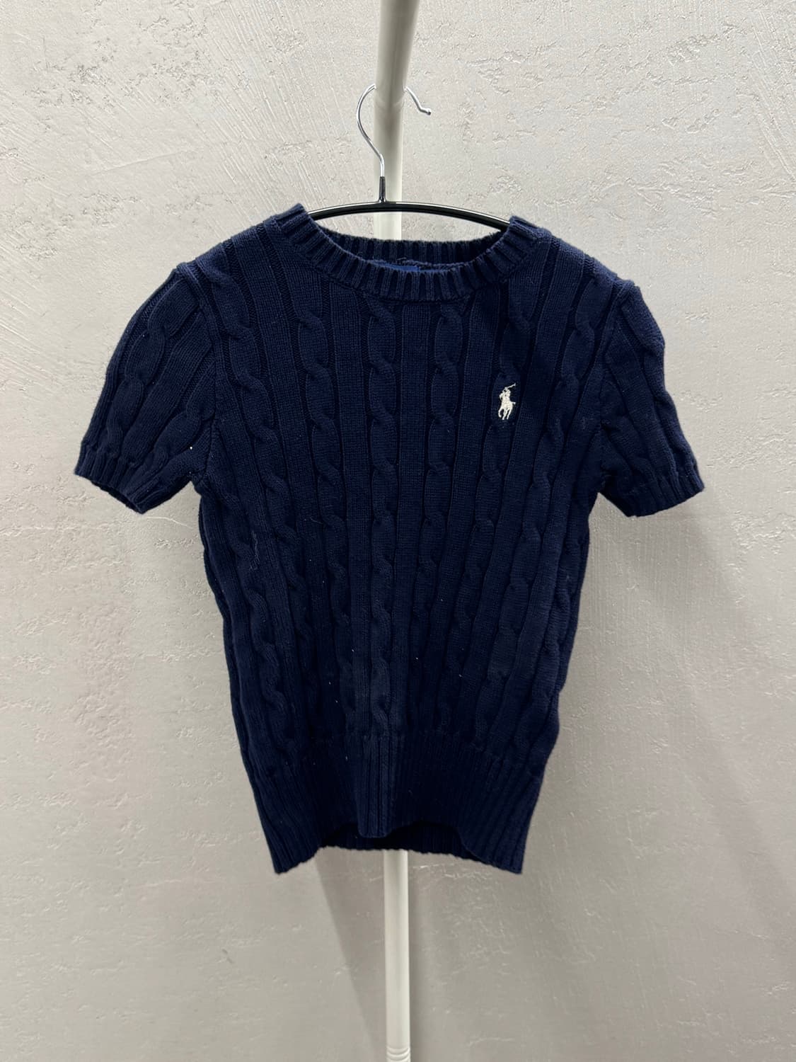 폴로 랄프로렌 네이비 케이블 반팔 니트 M 상품이미지2