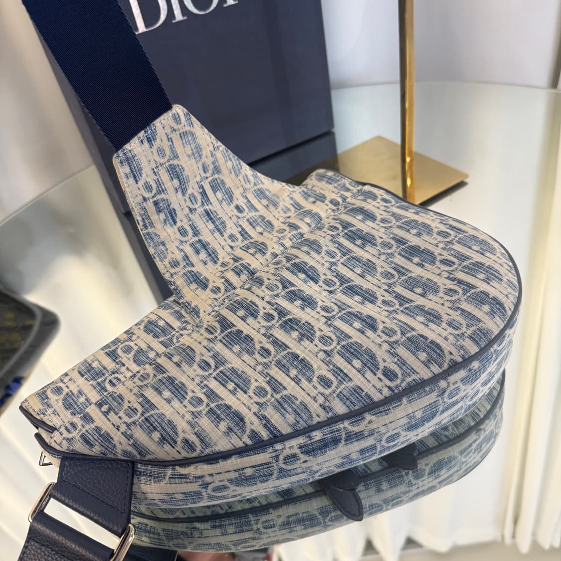 [한정판] 디올 오블리크 카스리 데님 새들백 미디움 상품이미지7