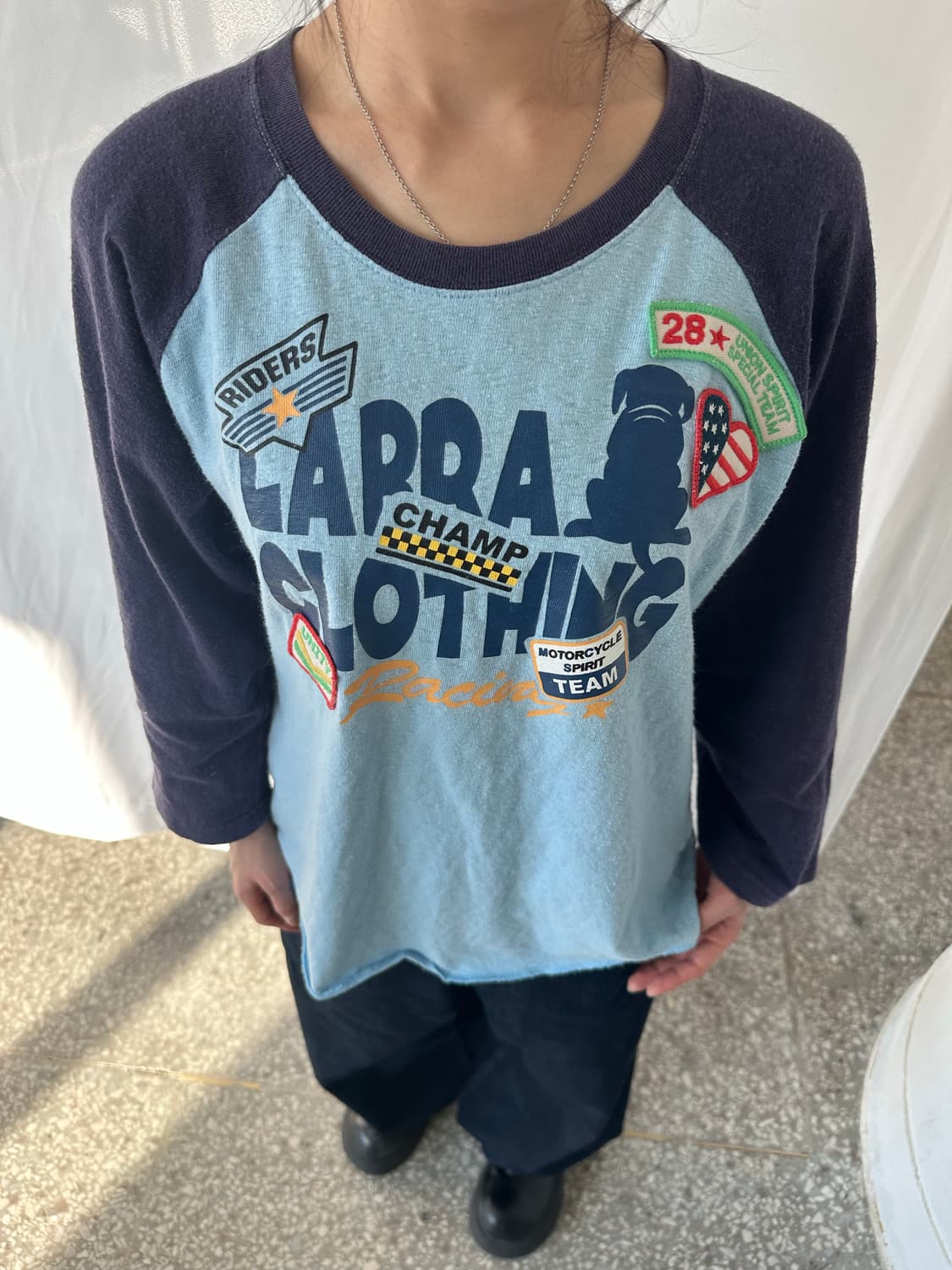 ⊹ Blue Moto Raglan Tee 상품이미지2