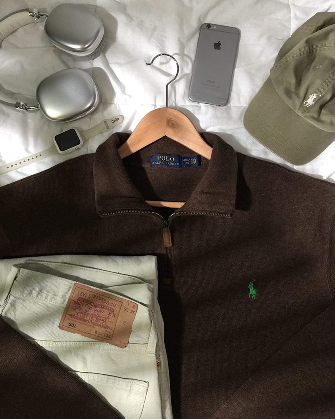 (MAN) 폴로랄프로렌 스웻 반집업 XL  상품이미지1