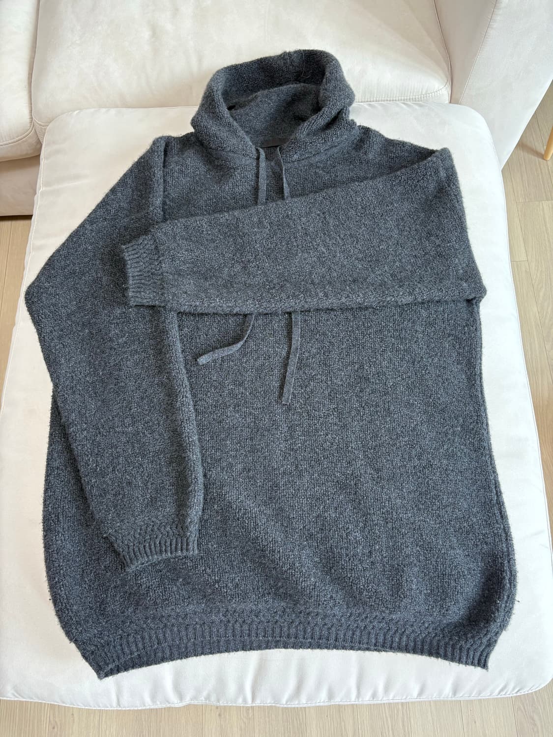 [M] 3man 캐시미어 후드 차콜 상품이미지2