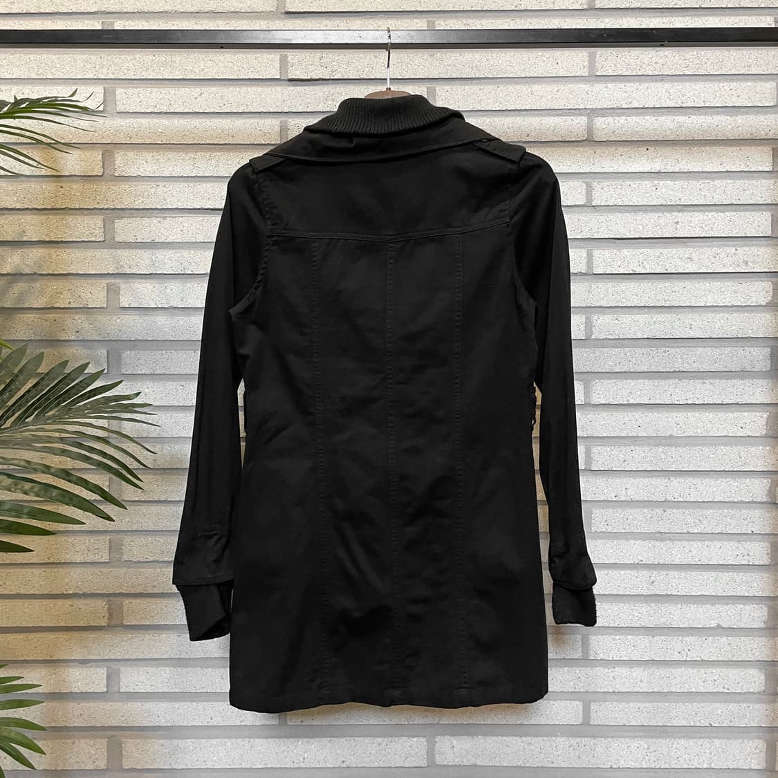 JPN VINTAGE 하프 필드 자켓 이중여밈 하이넥 디테일 블랙 상품이미지3