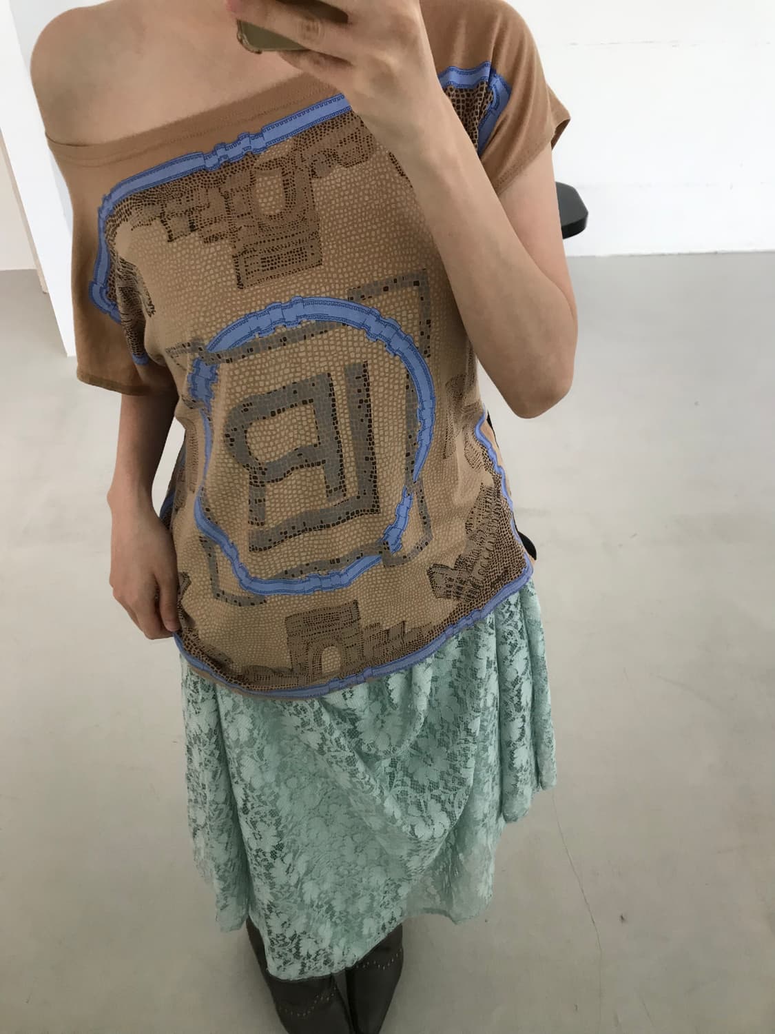 vintage pattern top 상품이미지2