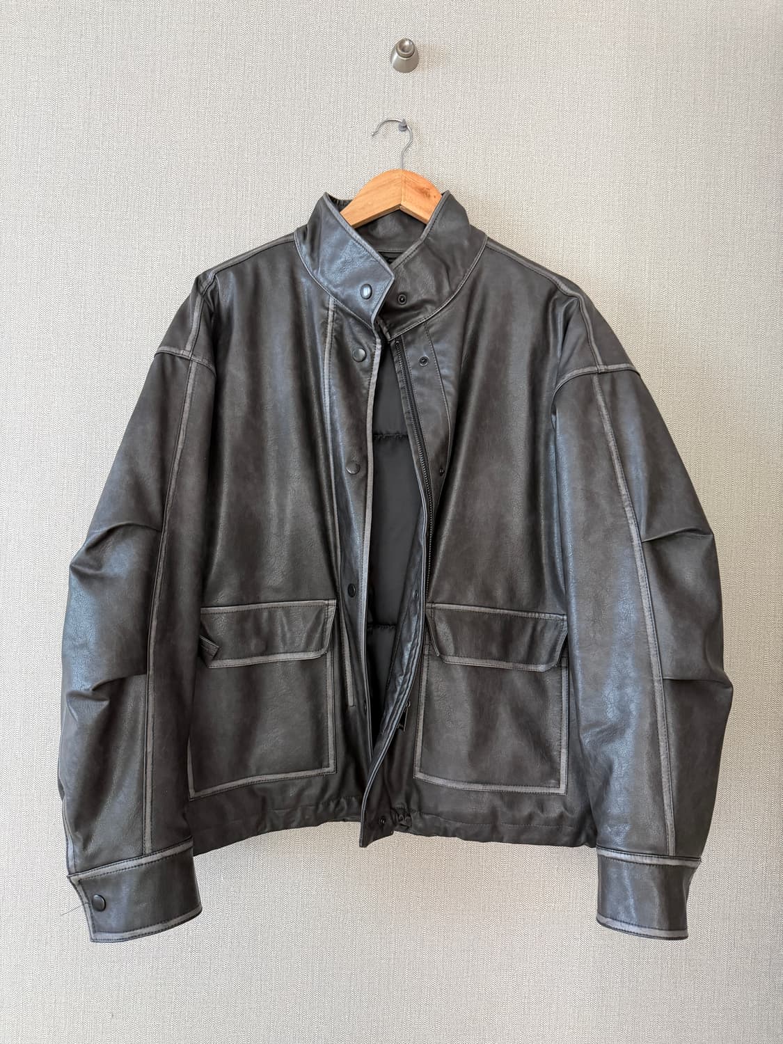 에잇세컨즈 레더 점퍼 자켓 상품이미지1