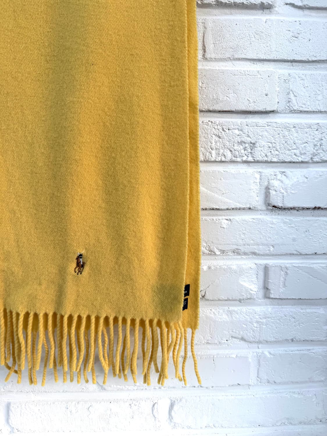 폴로 옐로우 울 머플러 상품이미지2