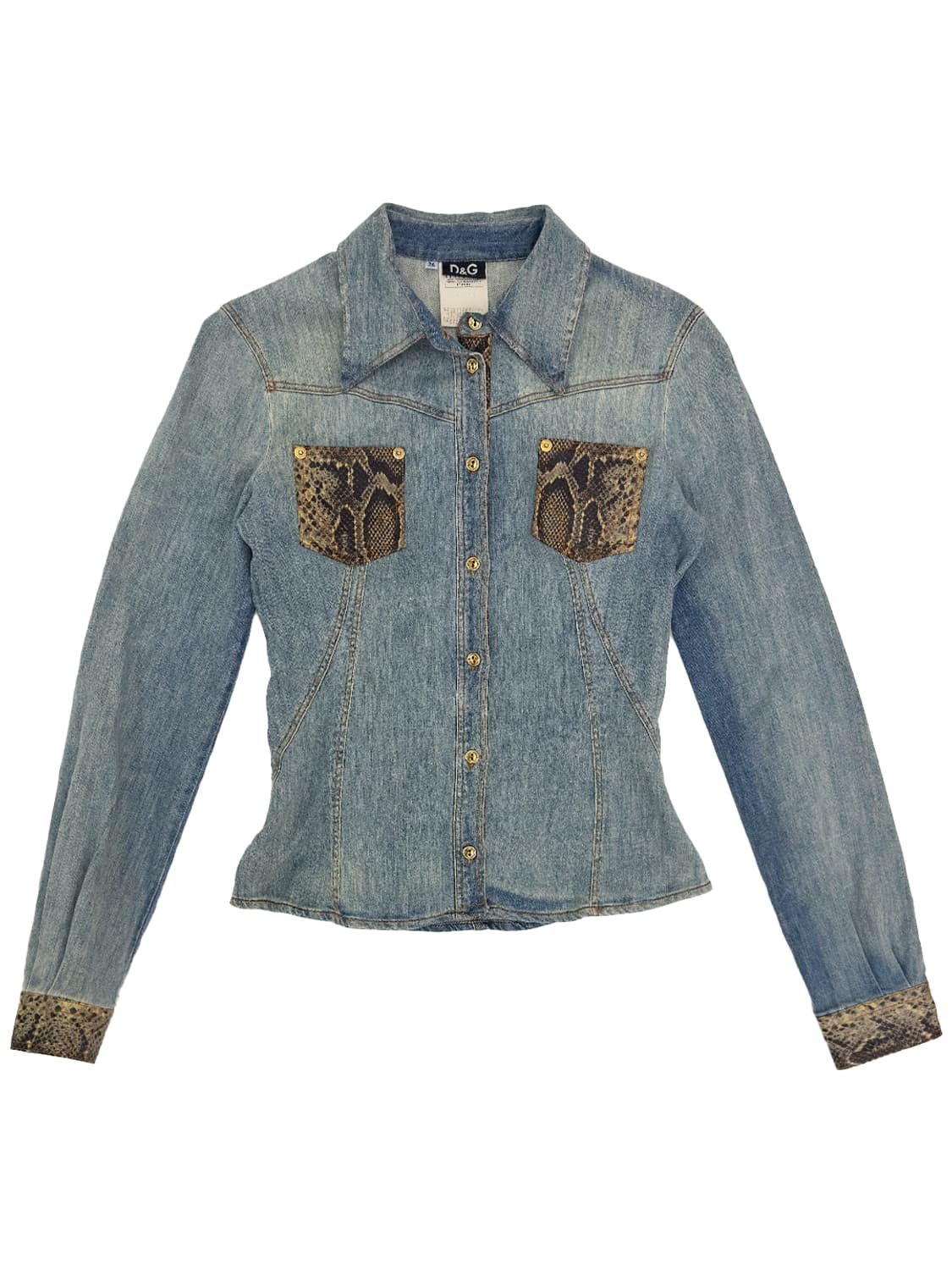 D&G Denim Shirt Python Trim/ 40 상품이미지1