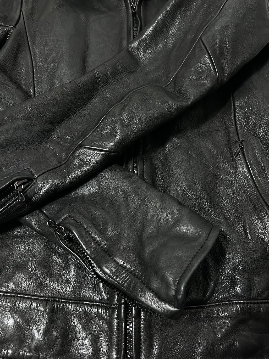 Civilized 스티어하이드 하이넥 레더 자켓 상품이미지2