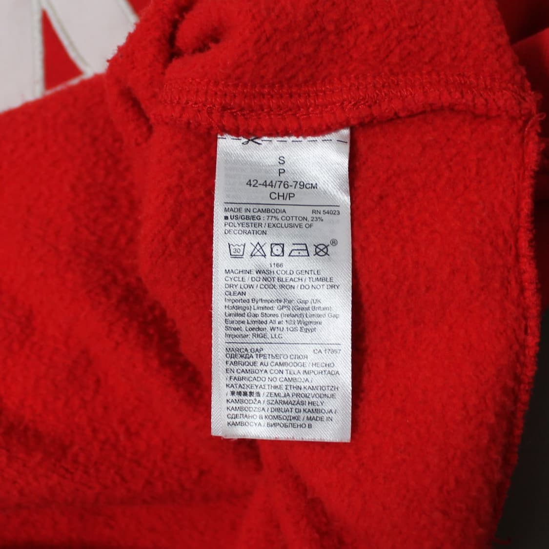 GAP 갭 레드 맨투맨  상품이미지5