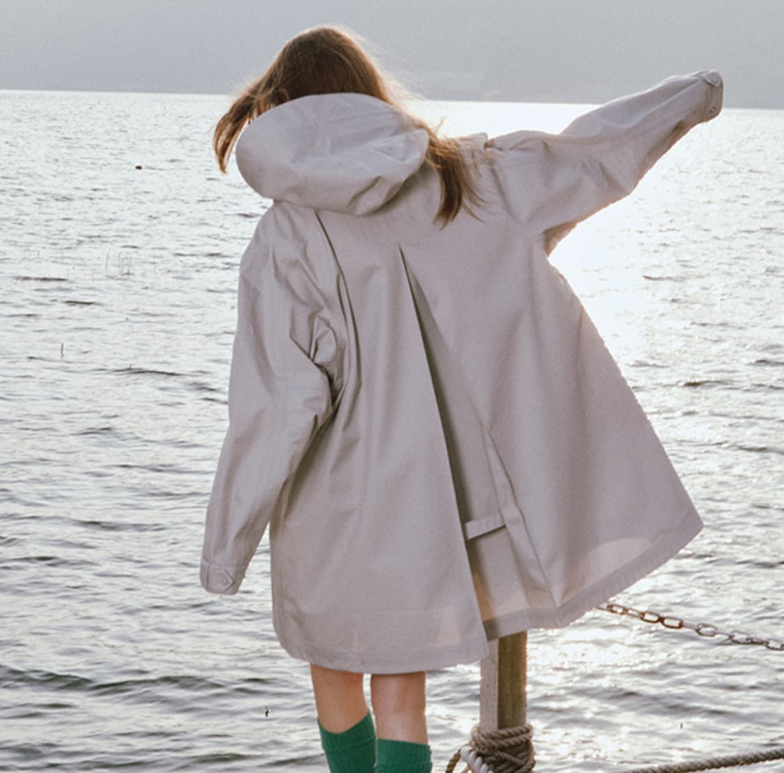 락피쉬 웨더웨어 3레이어 하프 레인코트 상품이미지4