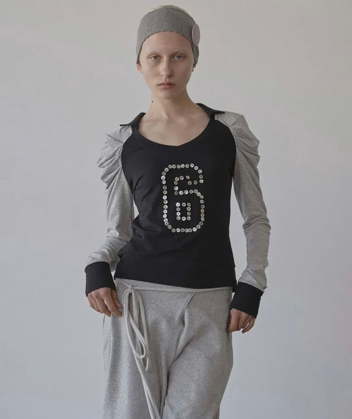 SCULPTOR /  Good Girl Collar Tee Black 상품이미지3