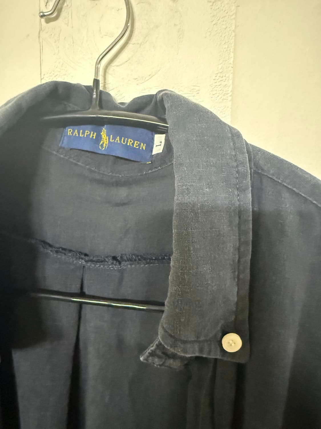 Ralph Lauren 린넨 셔츠 네이비 상품이미지2