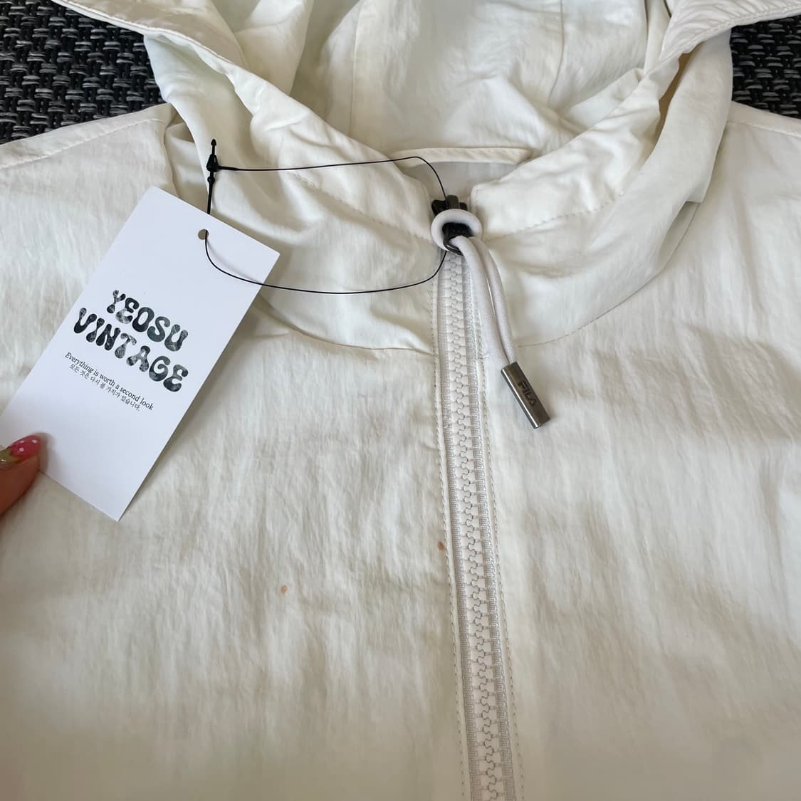 FILA 휠라 배색 후드 아노락 바람막이 자켓 L 상품이미지5