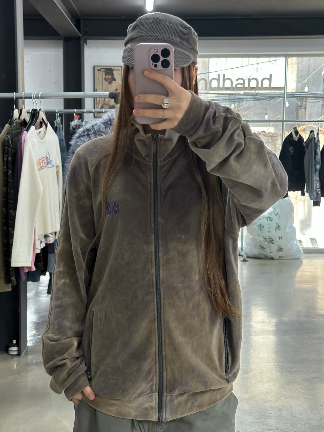 니들스 버터플라이 타이다이 벨루어 트랙져지자켓  상품이미지4