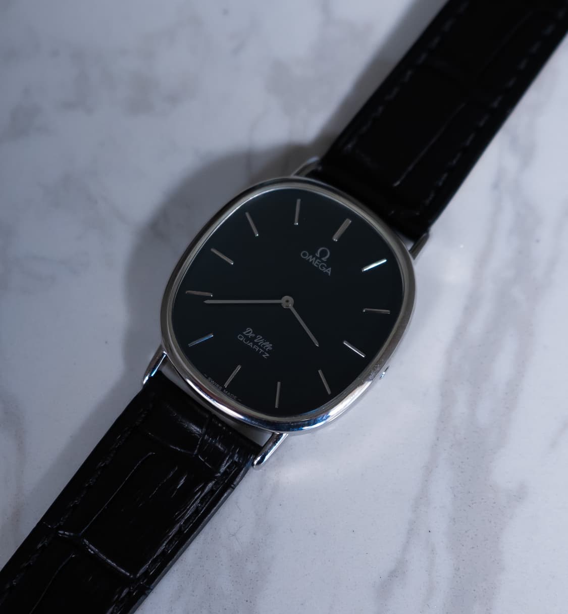 오메가 엘립스 네이비 빈티지 쿼츠 시계 상품이미지2