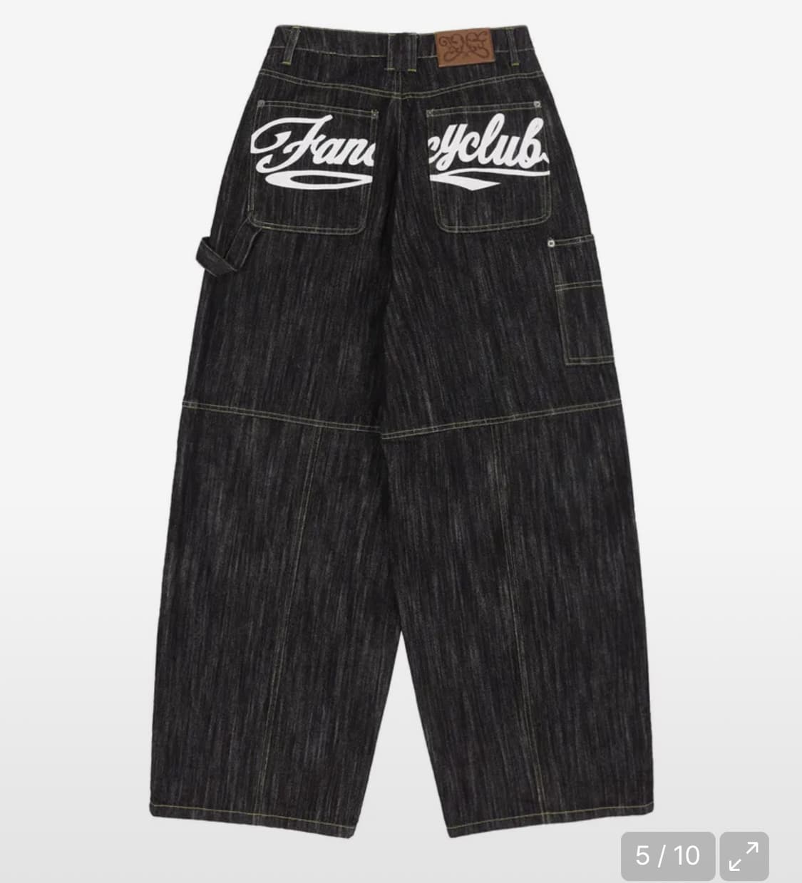 팬시클럽 카펜더 레터링 데님 팬츠 (BLACK)_F24ZD884 상품이미지2