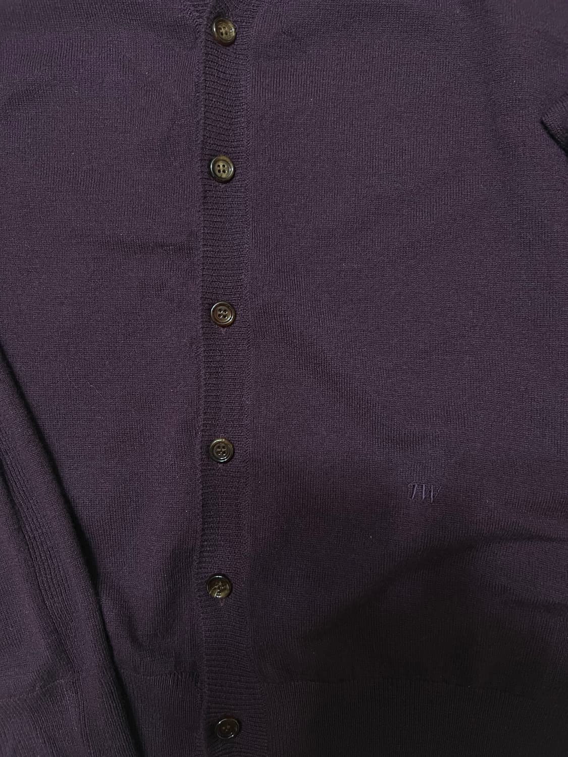 [L] 토니웩 Tonywack 수퍼 파인 메리노 울 니트 가디건 버건디 상품이미지6