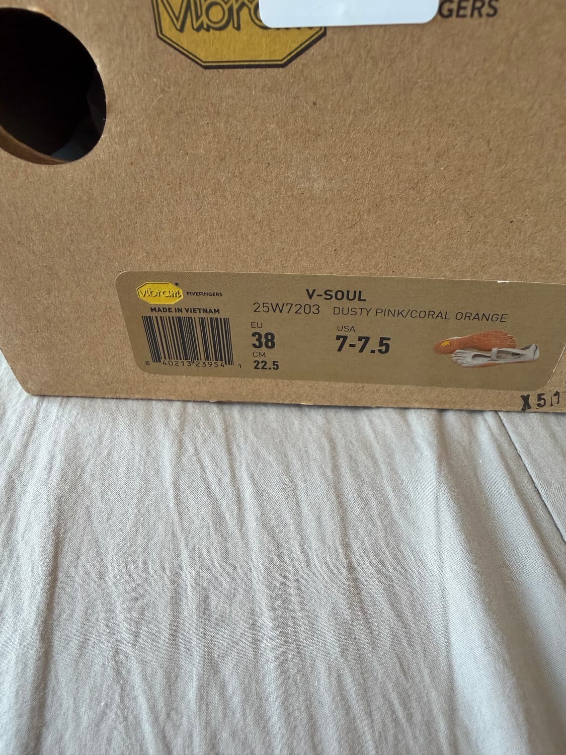 (W) 비브람 파이브핑거스 V 소울 더스티 핑크 코랄 오렌지 상품이미지3