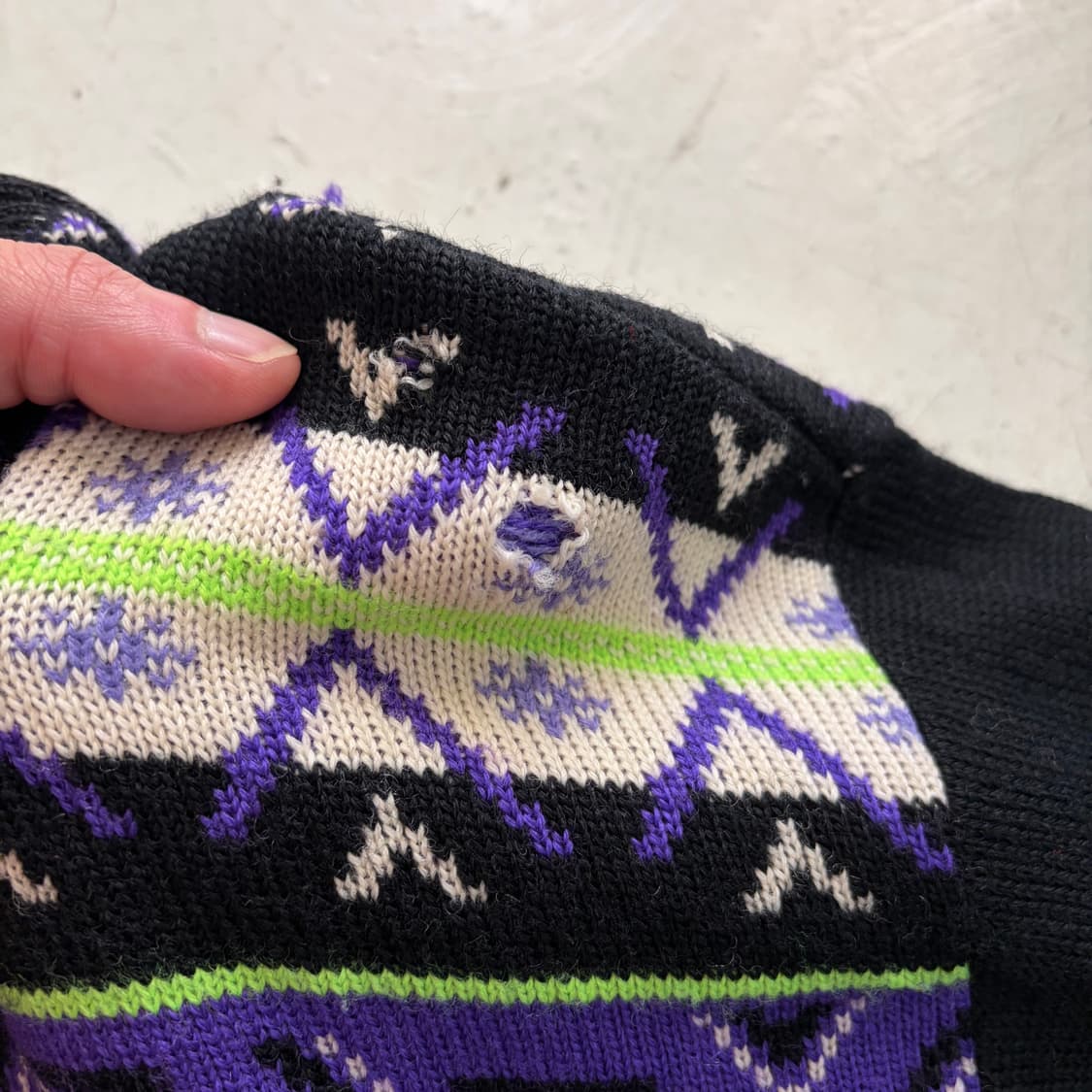 90s Capello 캐나다 빈티지 헤비 니트 스웨터 XL 상품이미지5