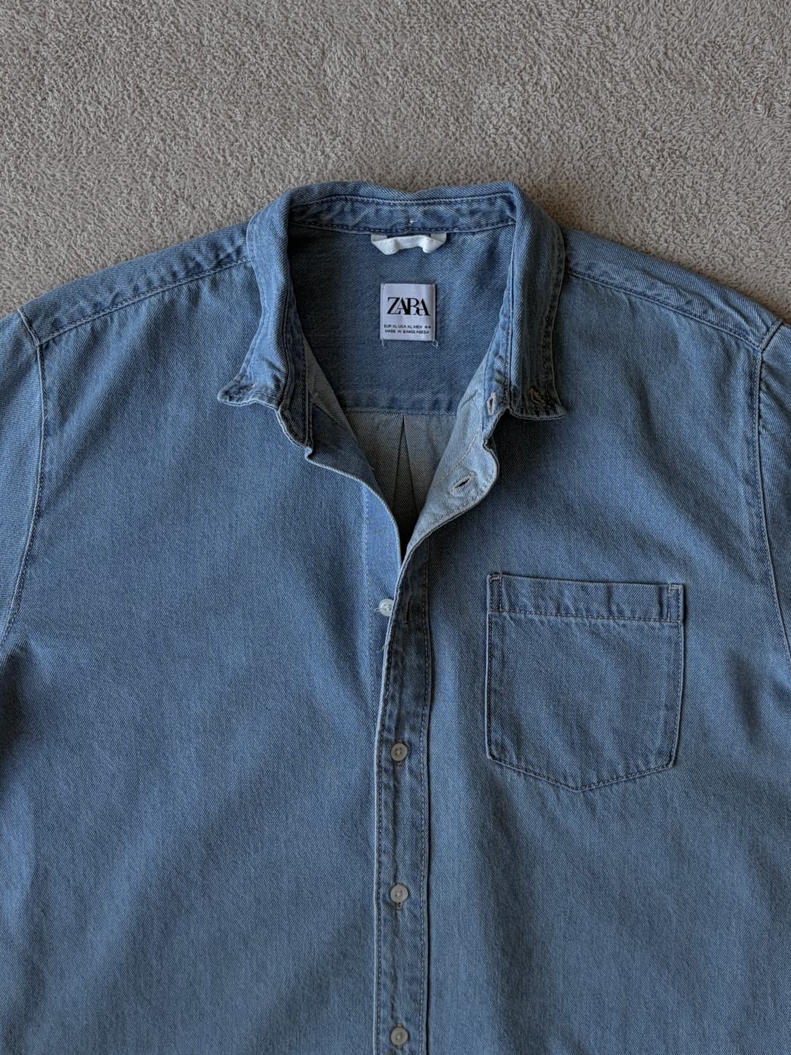 자라 데님 버튼다운 셔츠 상품이미지4
