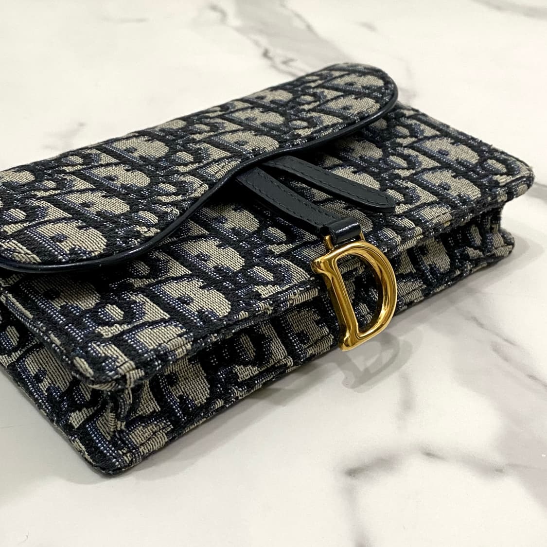 디올 새들 오블리크 자카드 벨트백 가방 파우치 블루 상품이미지4