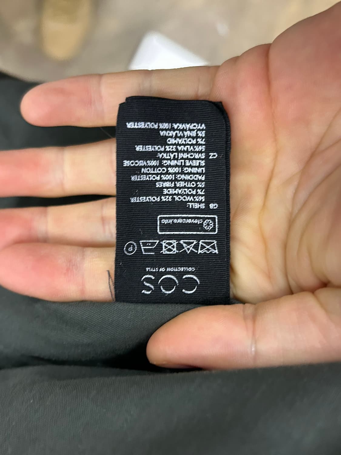 COS(코스) 후드 모직 자켓 블랙 상품이미지7