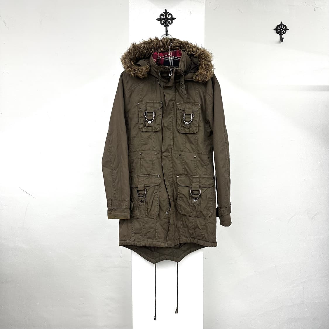 Brown buckle detail fur jacket  상품이미지4