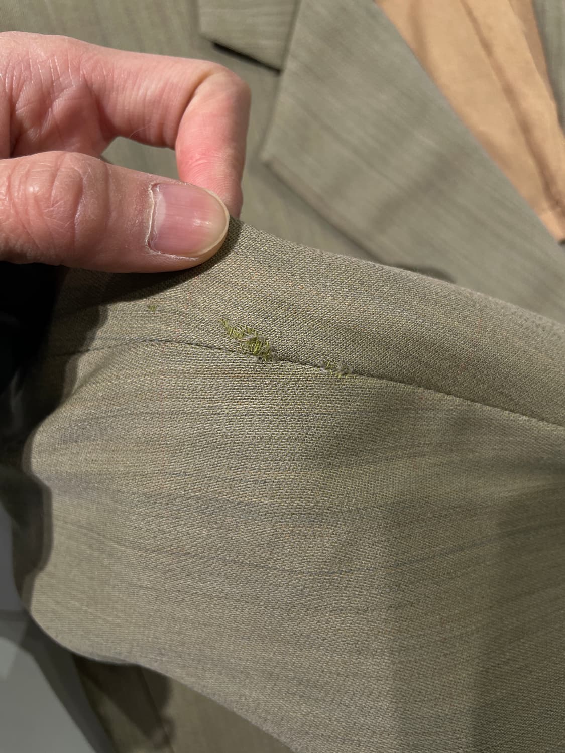 크리스찬 디올 무슈 라이트 카키 체크 2B 울 블레이저 상품이미지9