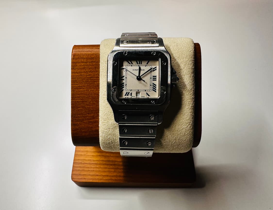 까르띠에 산토스 갈베 블루 다이얼 29mm 쿼츠 시계 급처 상품이미지1