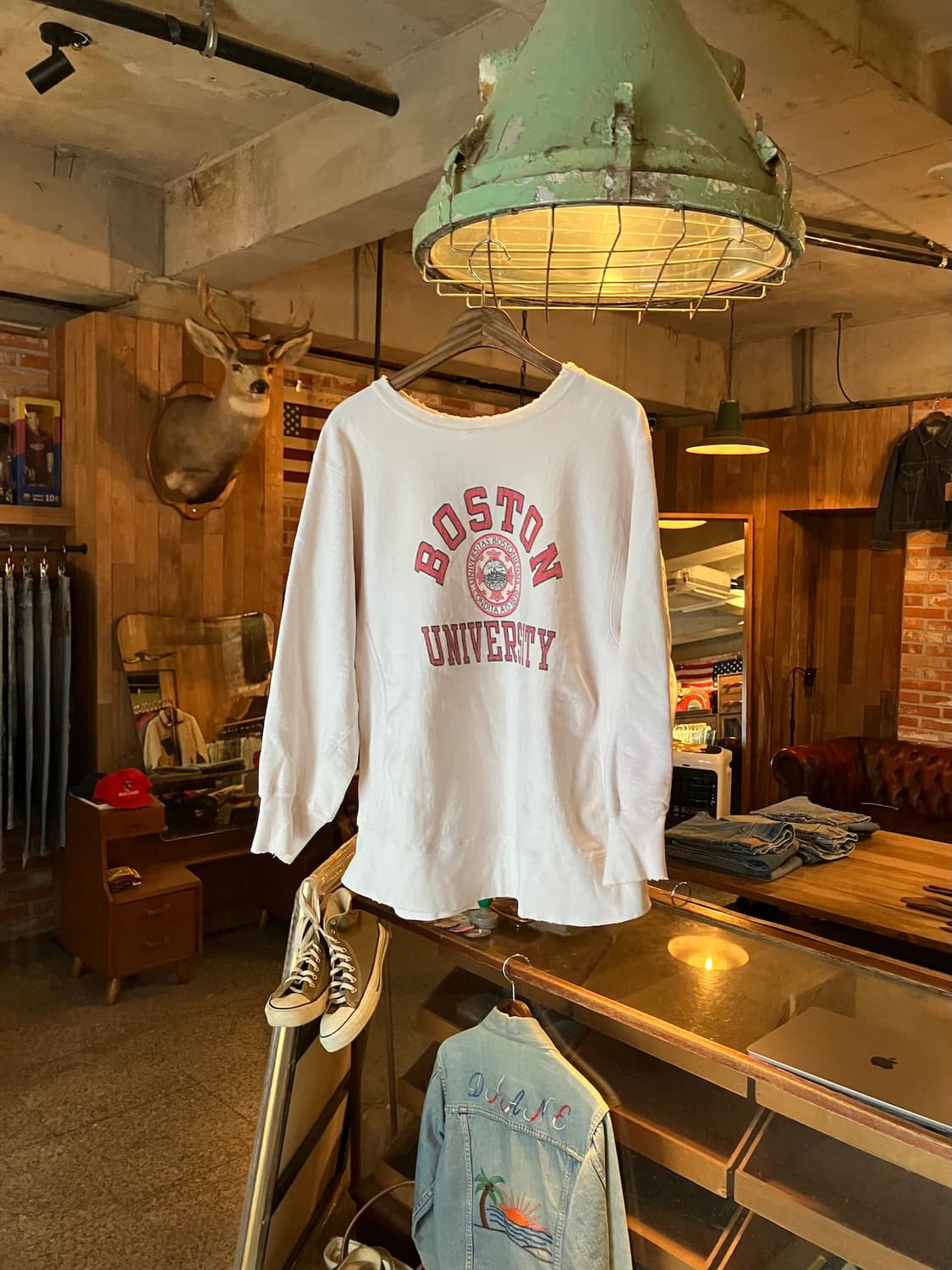 80s USA 빈티지 챔피온 리버스위브 스웻 셔츠 맨투맨 상품이미지1