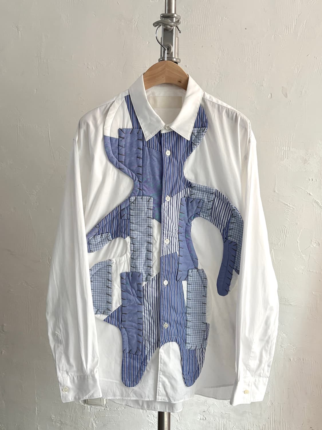 꼼데가르송 SHIRT 패치워크 화이트 셔츠 상품이미지1