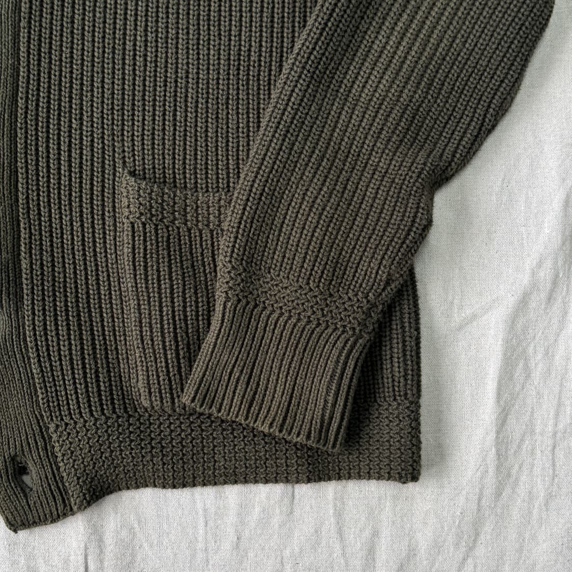 폴로랄프로렌 카키 숄카라 가디건 M 상품이미지3