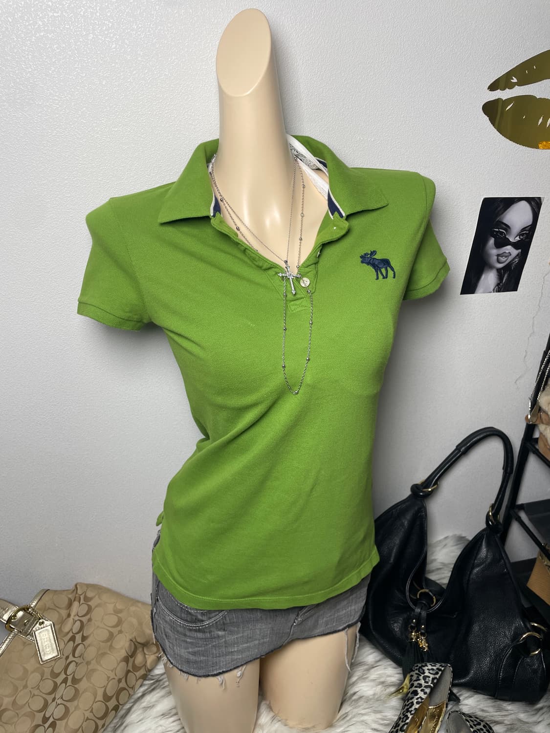Abercrombie 연두 green 카라티 상품이미지1