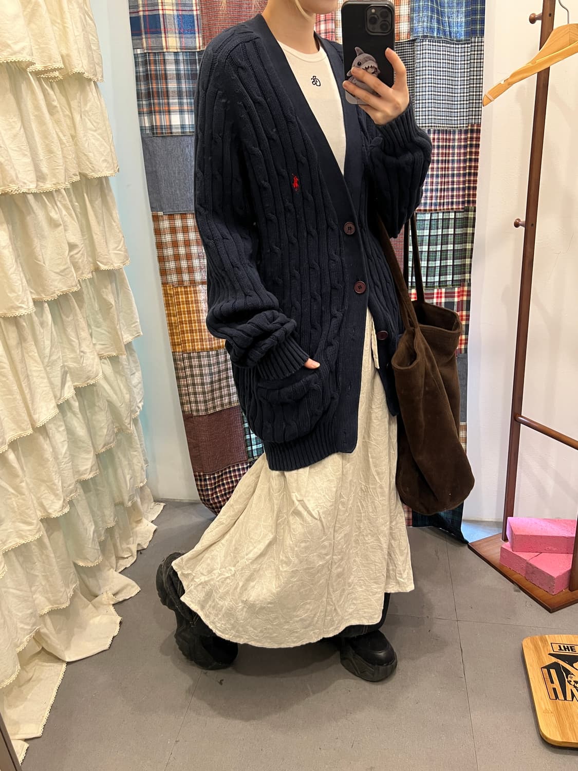 폴로 꽈배기 네이비 가디건 상품이미지4