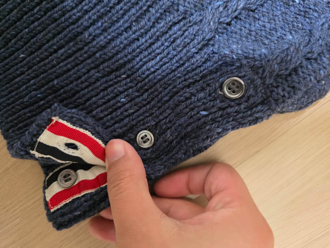 [4]24ss 톰브라운 케이블 니트 네이비 상품이미지6