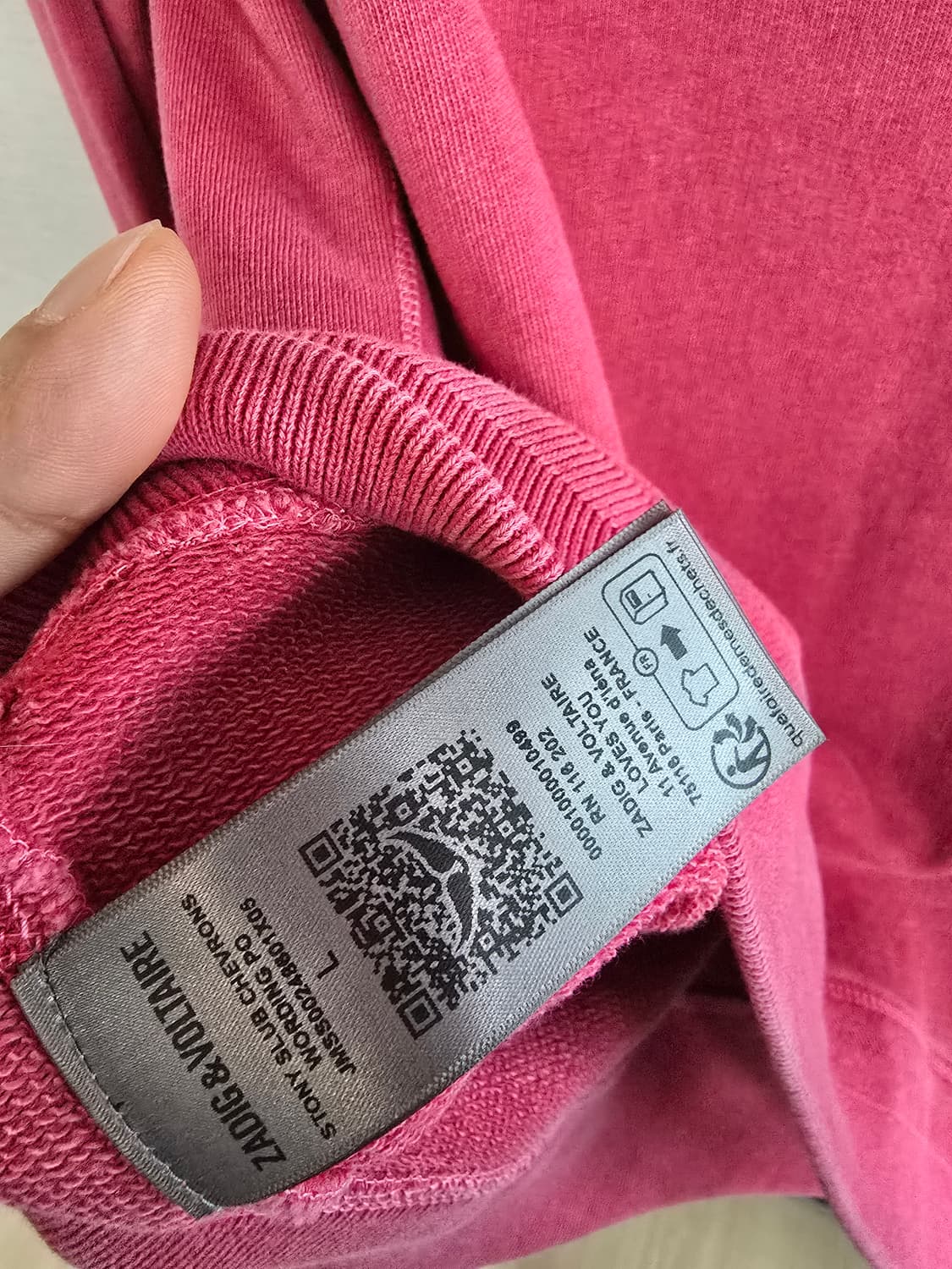 쟈딕앤볼테르 레드 맨투맨 티셔츠 L사이즈 상품이미지5