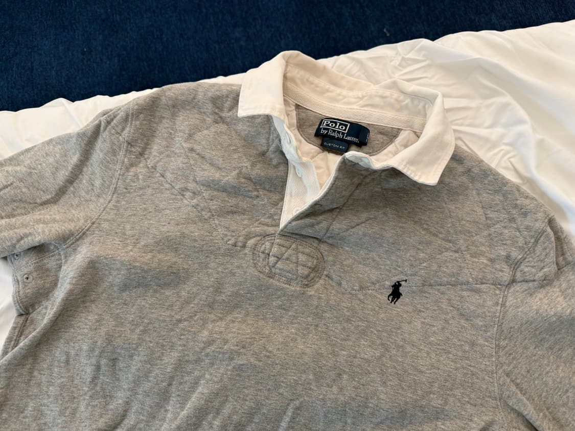 00s 폴로 랄프로렌 럭비티 럭비 셔츠 L 회색 상품이미지4