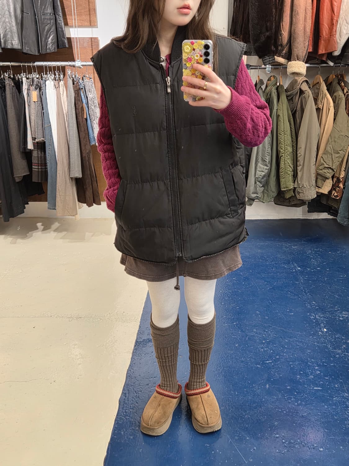 90-00s YSL 입생로랑 리버시블 패딩 조끼 상품이미지2