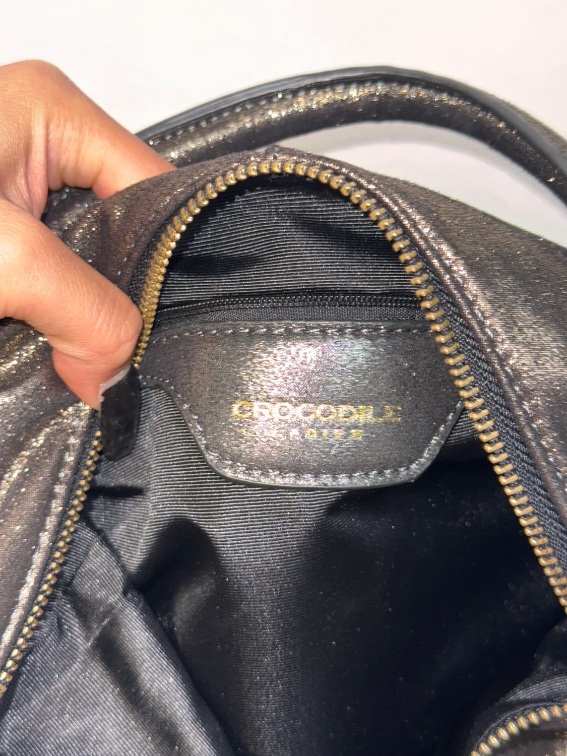 Metal bronze pocket detail shoulder bag 상품이미지6