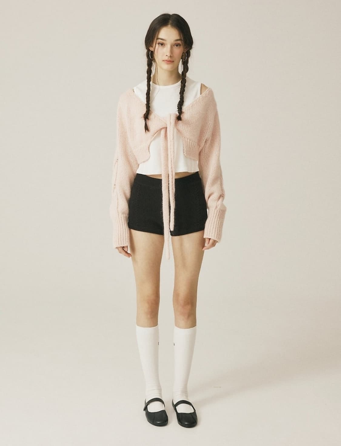 쓰리타임즈 bambi bolero pink 밤비 볼레로 핑크 상품이미지2