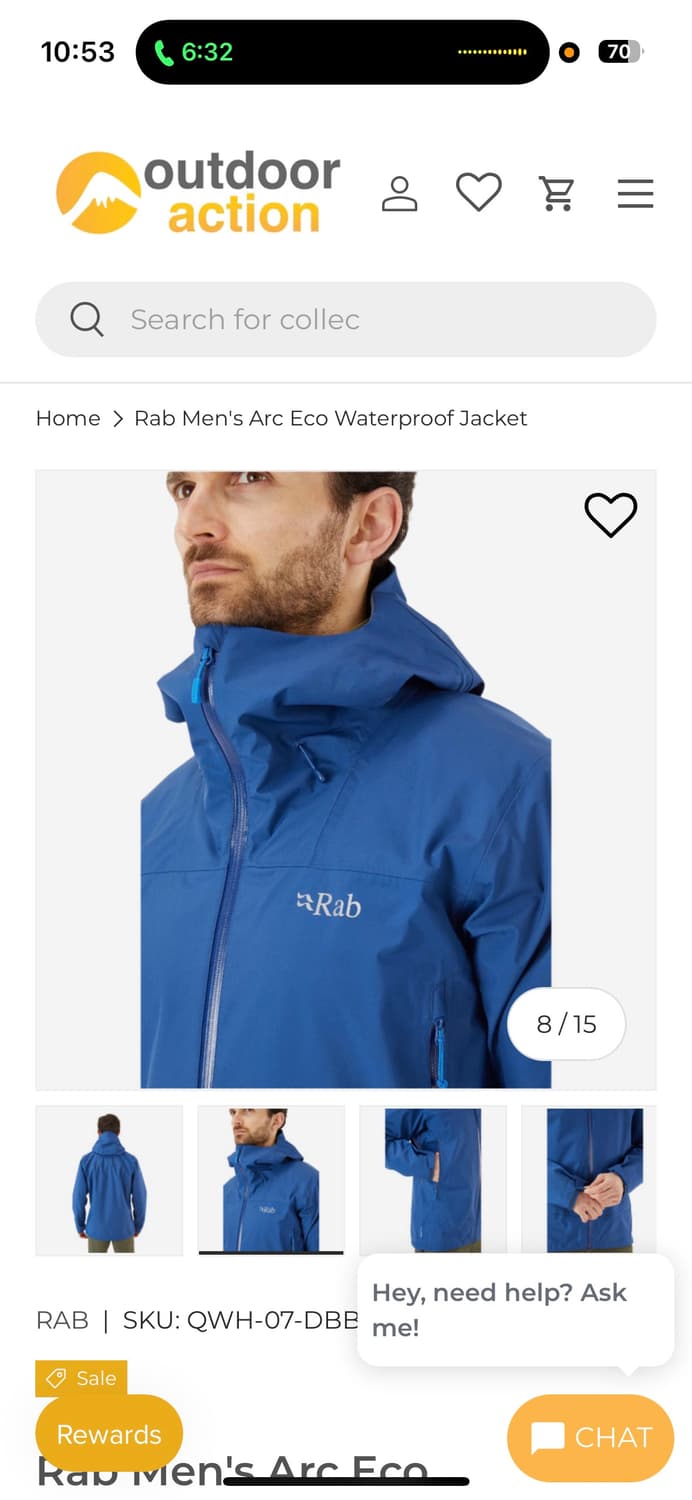 Rab Men's Arc Eco Waterproof Jacket 상품이미지2
