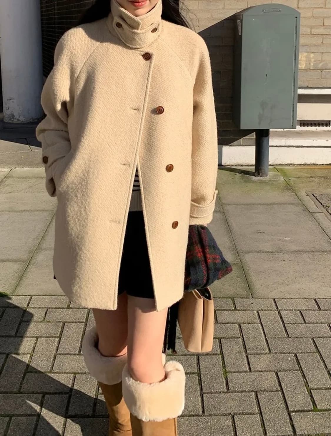 트렌디어패럴 울100핸드메이드코트 상품이미지1