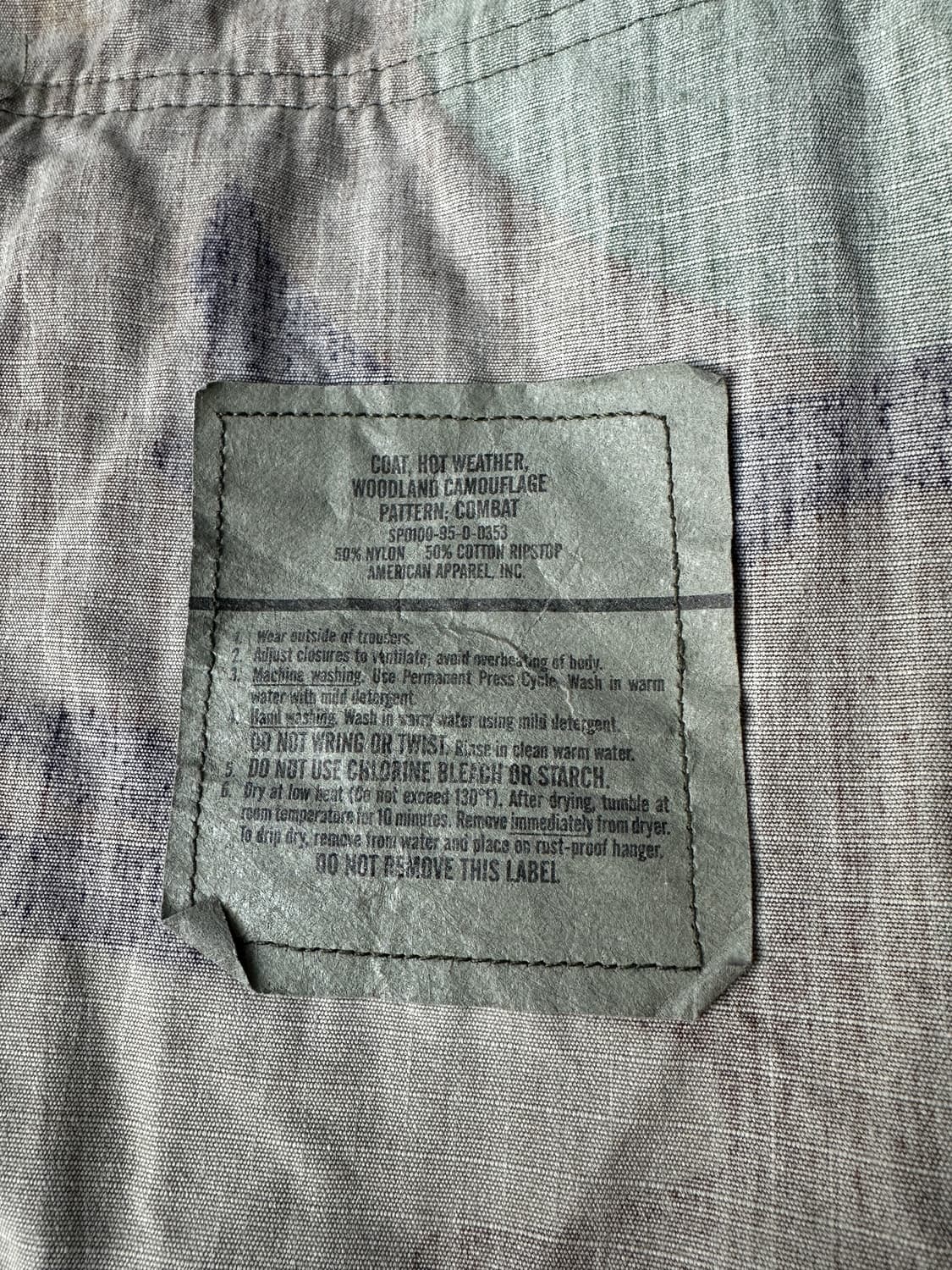 미군 우드랜드 BDU 자켓 M/S (100) 상품이미지9