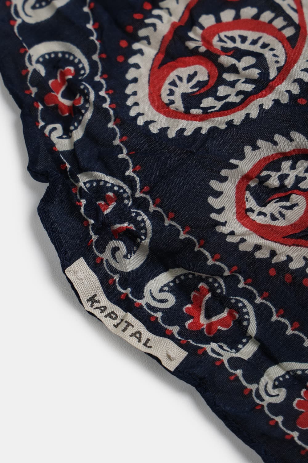 캐피탈 25fw 실크 쁘띠 스카프 네이비 상품이미지3