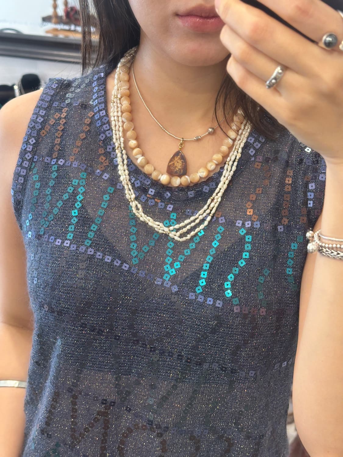 Vintage pearl necklace 상품이미지6