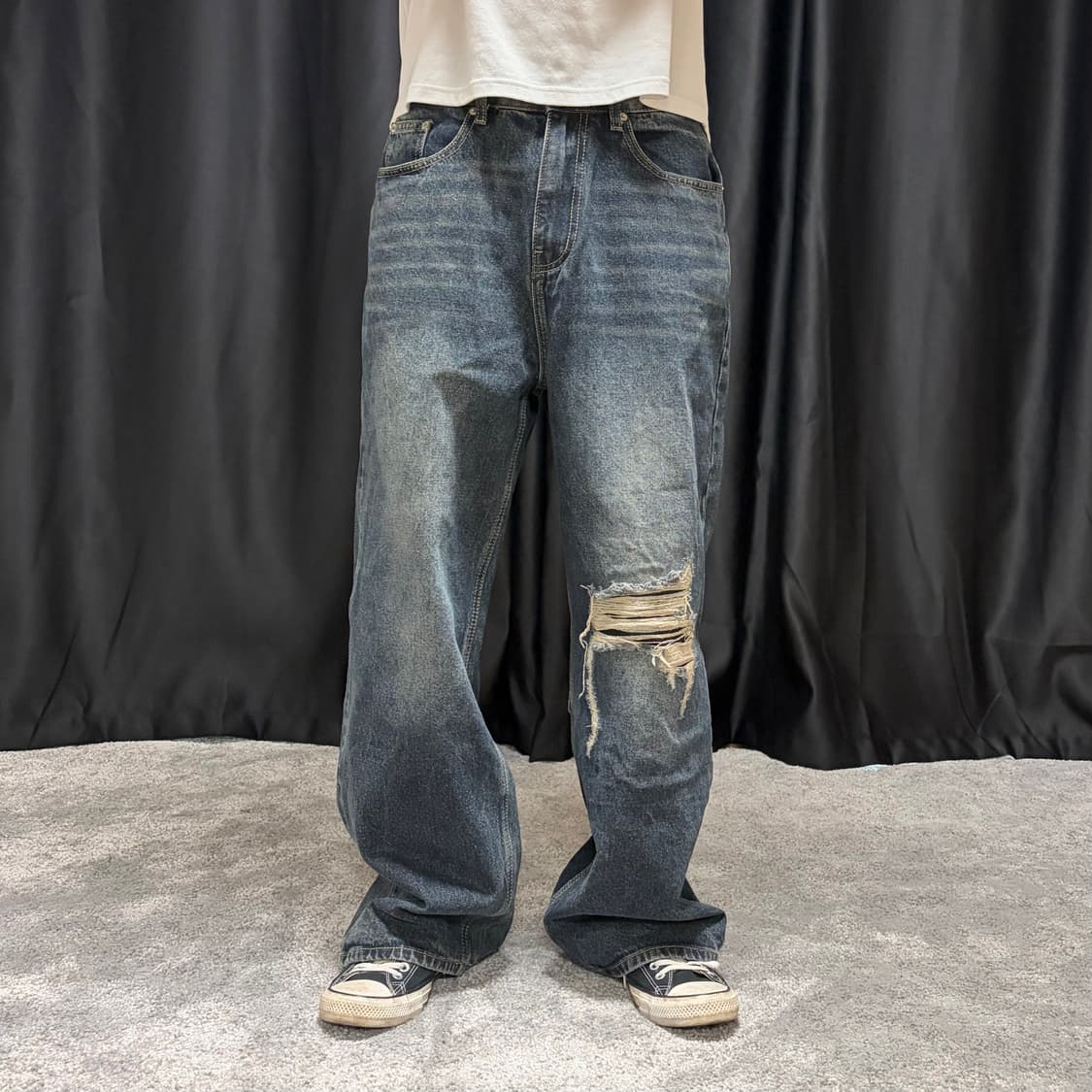 리테일 디스트로이드 패치 데님 M 상품이미지1