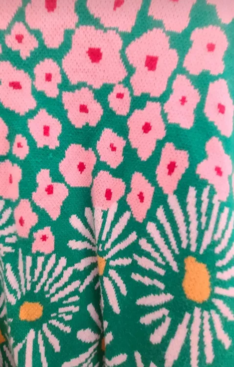 벚꽃 플라워 패턴 니트 상품이미지3