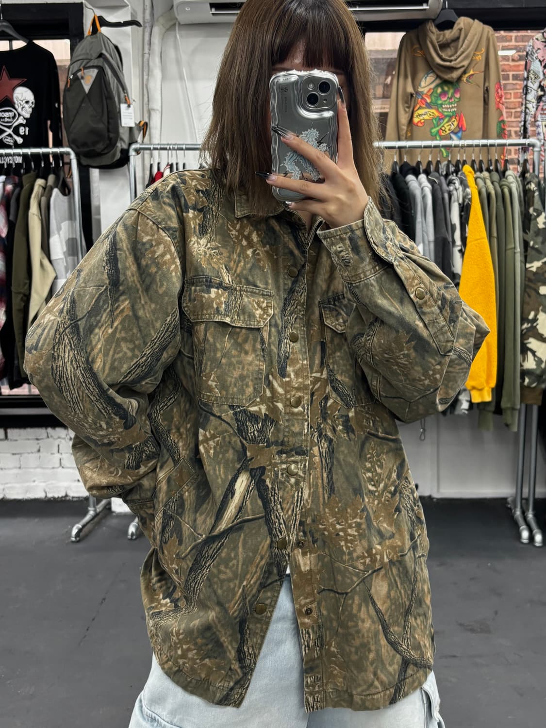 VTG 리얼트리 버튼 셔츠자켓 상품이미지4