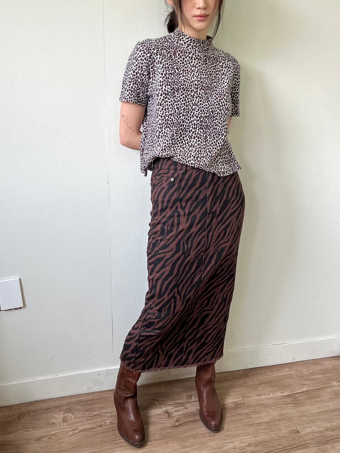 EGOIST 레오파드 스커트 상품이미지6